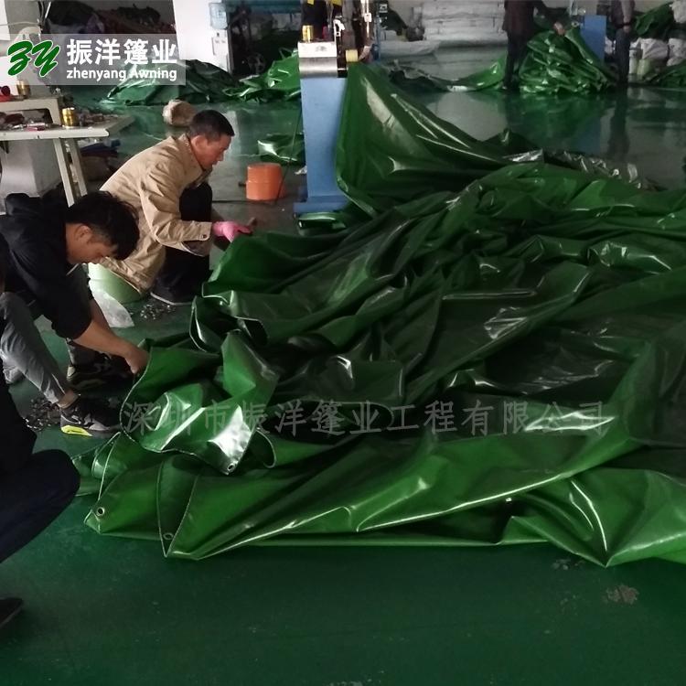 深圳振洋防水帆布、绿色汽车篷布、盖货帆布、篷盖布厂