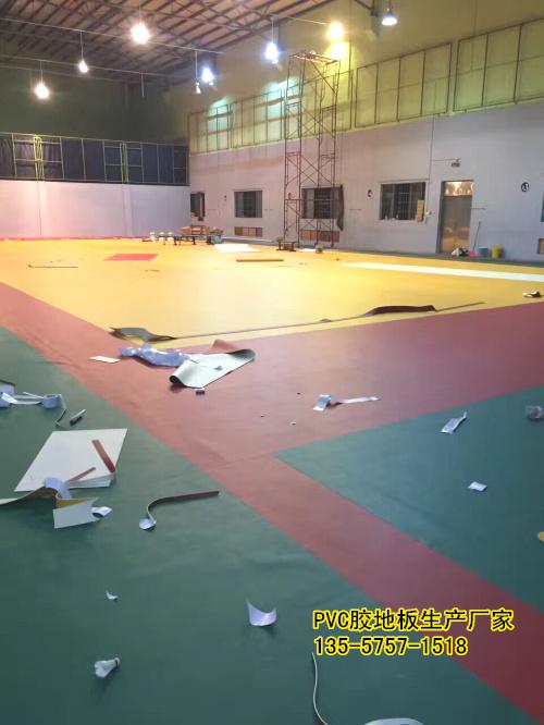 广西南宁PVC胶地板篮球场室内运动场**用**防滑
