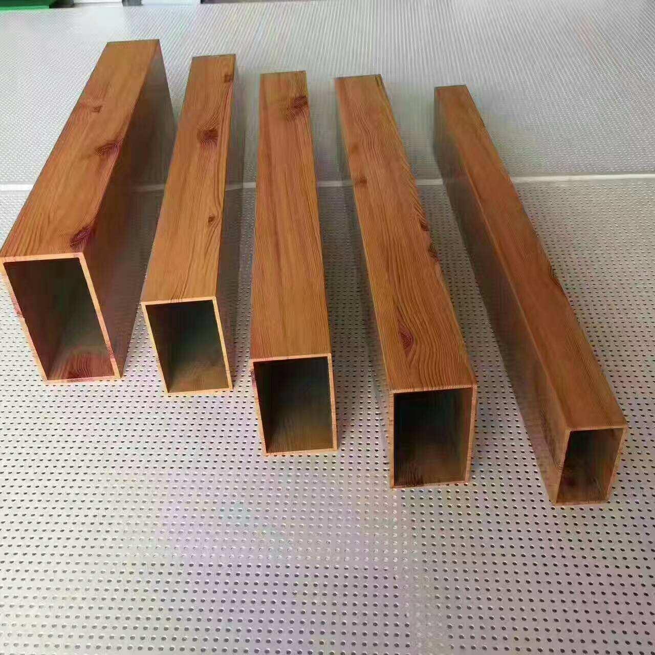 佛山铝型材厂家**定做矩形四方管木纹纯方管