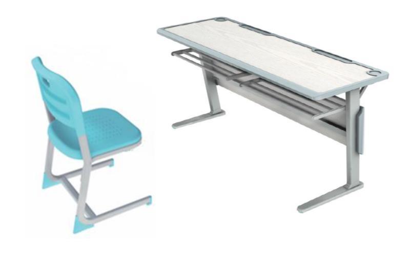 可定制双层斗课桌椅  塑钢学生桌