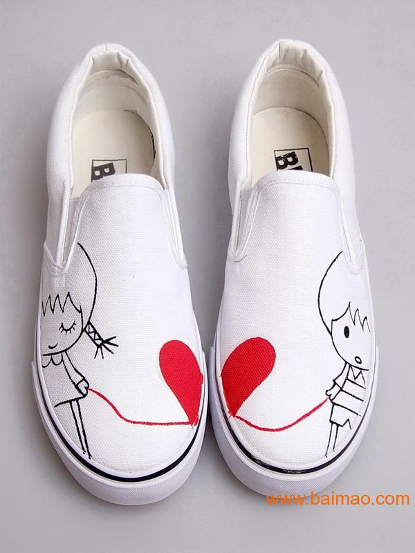 手绘帆布鞋 diy帆布鞋 自己的设计穿出属于自己的