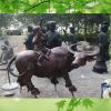 供应**玻璃钢雕塑园林雕塑放牛娃雕塑牧童骑黄牛