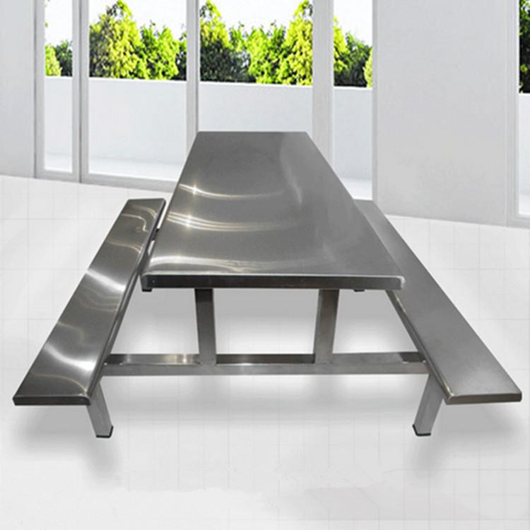 不锈钢8人餐桌椅 不锈钢食堂餐桌生产厂家 康胜定制