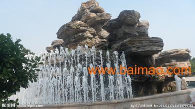 喷泉假山，北京假山雕塑，北京玻璃钢雕塑
