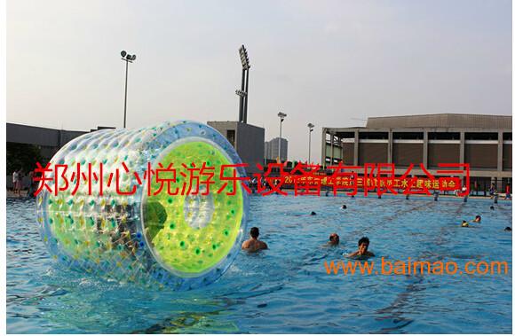 【TPU聚醚滚筒】彩色透明水上滚筒 趣味水上跑步机
