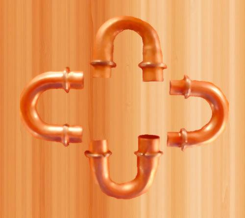 铜管弯管 弯管加工 u型管加工 空调铜管 制冷铜管