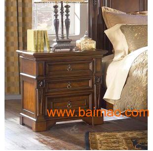 床头柜 实木床头柜 美式实木生产厂家 床头柜批发