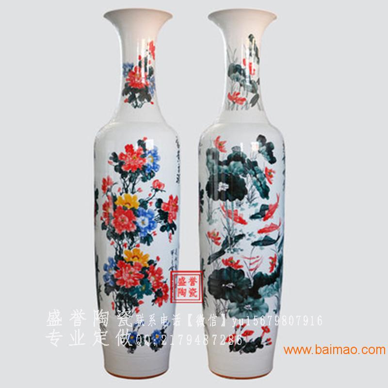 中国红瓶开业庆典大花瓶，开业典礼景德镇盛誉大花瓶