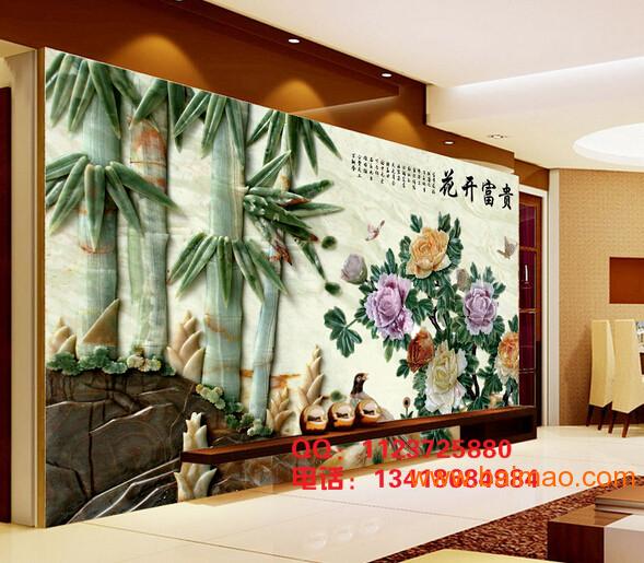 山水国画中国风电视背景墙｜中国风大型壁画