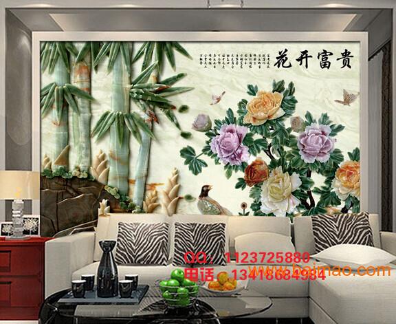 山水国画中国风电视背景墙｜中国风大型壁画