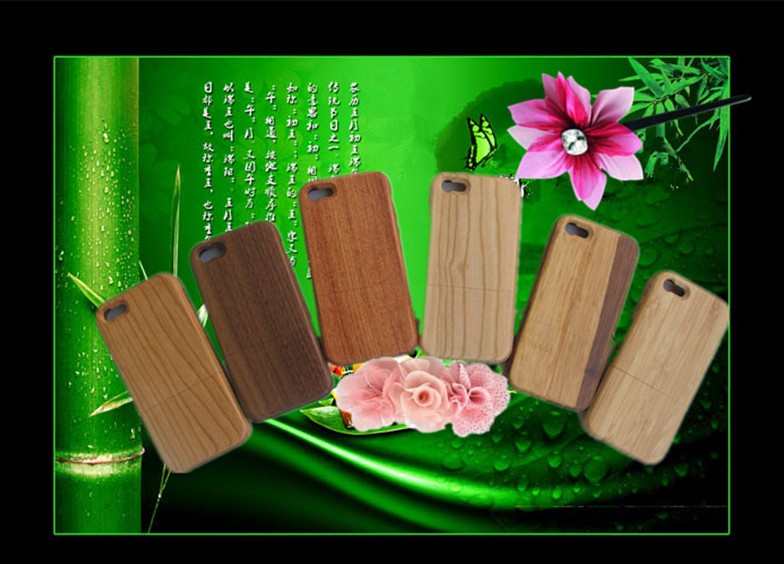 震林厂家**生产竹木苹果Iphone5s手机外壳套