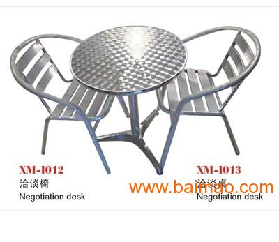 厂家大量生产2015广交会**用铝合金咨询桌及折叠椅