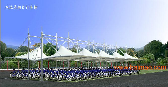 郑州周边地区膜结构自行车棚雨篷制作安装价格优惠
