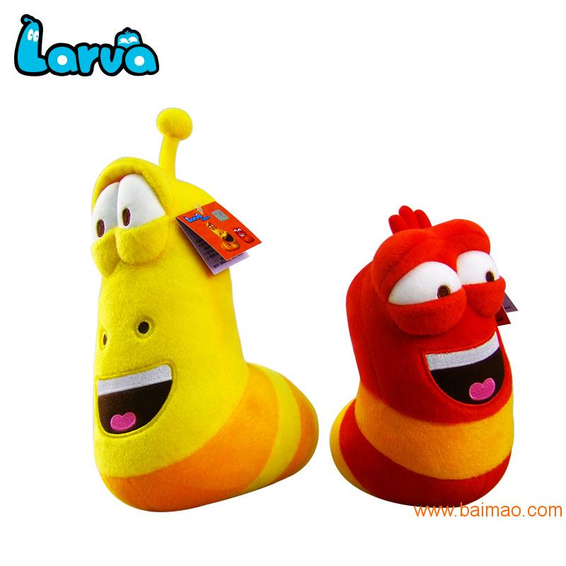 爆笑虫子毛绒玩具 韩国larva正版黄色28寸公仔