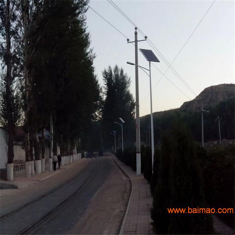 太阳能路灯照明效果 6米太阳能路灯 太阳能路灯光板