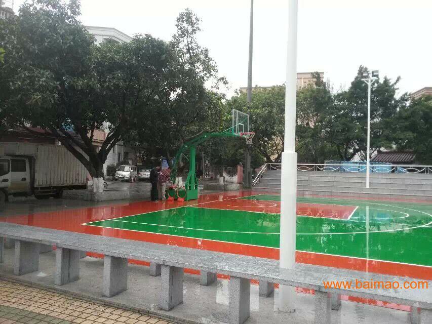 南山硅PU篮球场/**口篮球场建设深圳篮球场设计