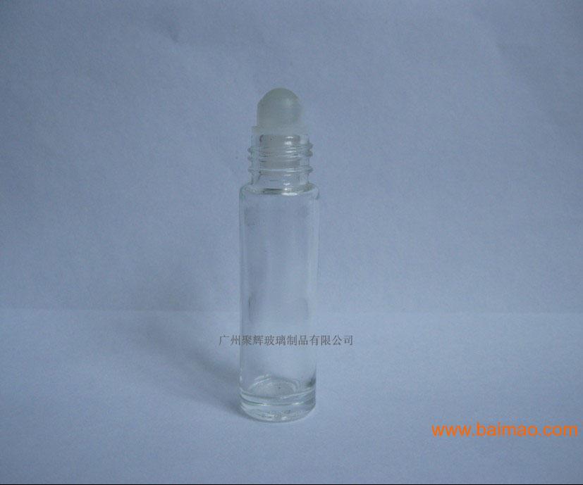 广州厂家直销走珠透明玻璃香水，精华液瓶