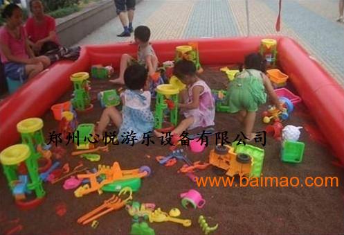 重庆小型充气沙池，精灵彩色儿童充气沙滩池，球池