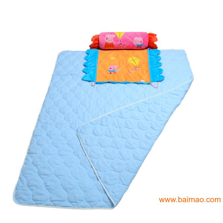 小猪佩奇被子、枕头两用纯棉夏日空调被 儿童超柔纯棉
