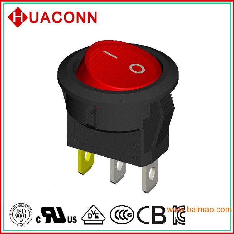 HUACONN供应CQC认证电焊机用跷板开关