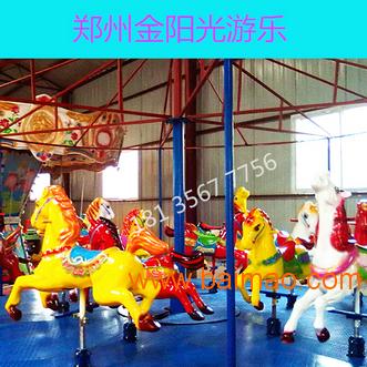 供应郑州金阳光大型户外12座儿童娱乐简易转马