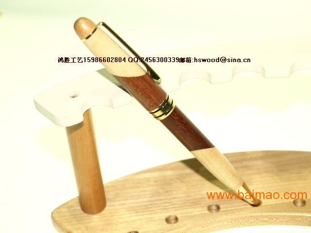 木笔 红+黄木材拼木款木圆珠笔 型号PB0101B