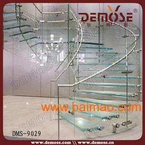狄姆斯弧形钢玻璃室内楼梯DMS-9012A