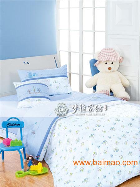 深圳儿童床上用品，儿童纯棉绣花四件套，卡通床上用品
