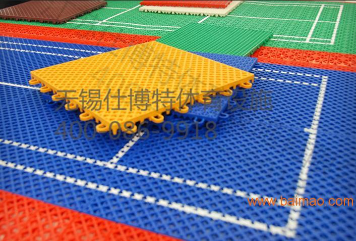 江苏无锡仕博特篮球场地双层米字纹2代悬浮拼装地板