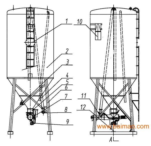 干混砂浆储料罐基础图图片