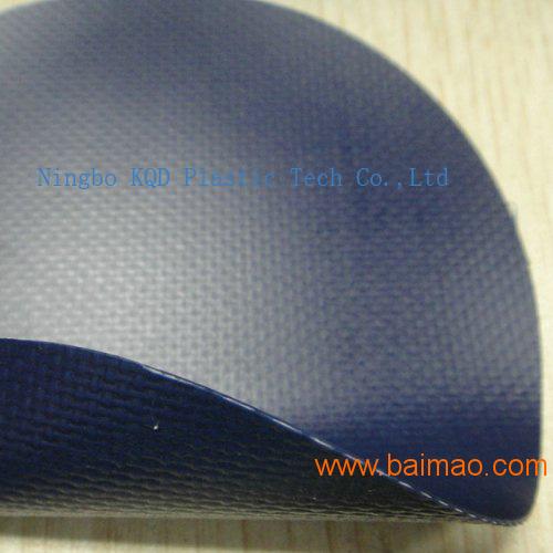 耐寒-15℃ 深蓝色环保PVC夹网布 车顶包材料