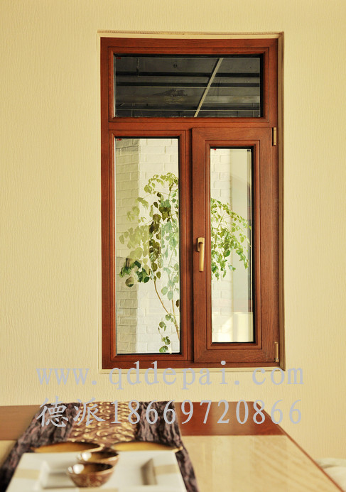 青岛铝包木门窗安装，木铝复合门窗销售，欧式实木门窗