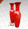 中国红九龙大花瓶