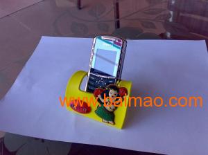 硅胶手机座 手机促销礼品 pvc手机座 卡通手机座