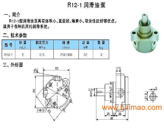 R12-1型润滑油泵