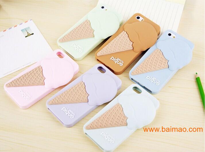 冰淇淋iPhone5s手机壳苹果5s手机套外壳硅胶
