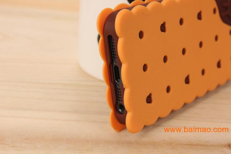 创意苹果配件4S苏打饼干硅胶套iPhone5**包围