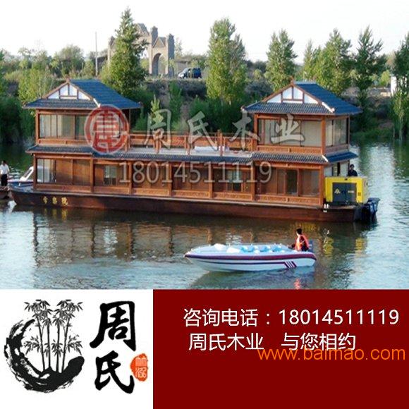 上海周氏木业厂家供应龙船餐饮画舫船出售定制