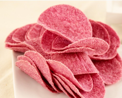 小王子紫薯薯片香辣味2.5kg/箱,散装薯片批发商