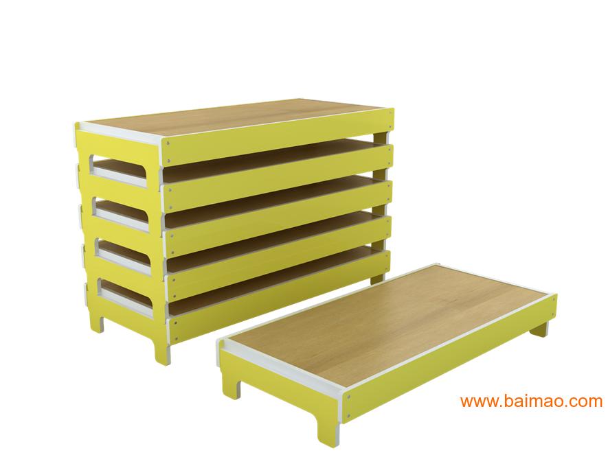 幼儿园实木家具幼儿睡床松木橡木床单人上下层柜床