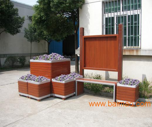 厂家**出售防腐木花箱、组合式花箱、花车式花盆