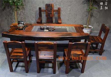 老船木实木家具茶桌椅子组合简约现代茶台功夫茶艺桌