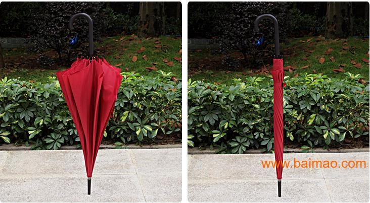 三益直杆自动高尔夫伞 PG素色长柄晴雨伞