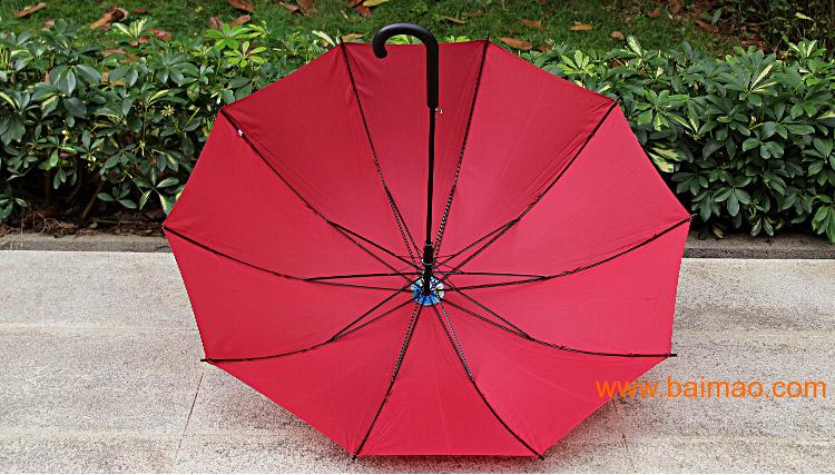 三益直杆自动高尔夫伞 PG素色长柄晴雨伞