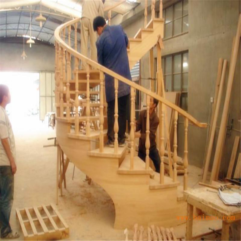金丝雀楼梯加工厂，实木楼梯立柱生产厂家，实木扶手生