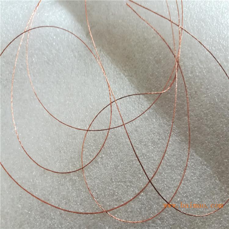 方形铜软编织线规格型号 单丝0.03精密铜编织线