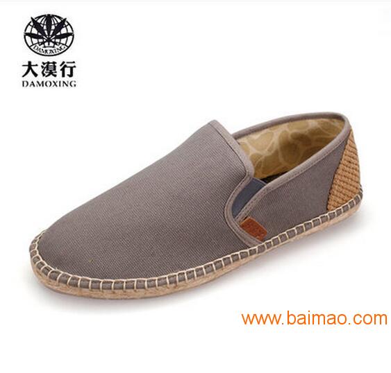 大漠行麻鞋中国风纯麻底手工缝制布鞋吸汗透气潮单男鞋