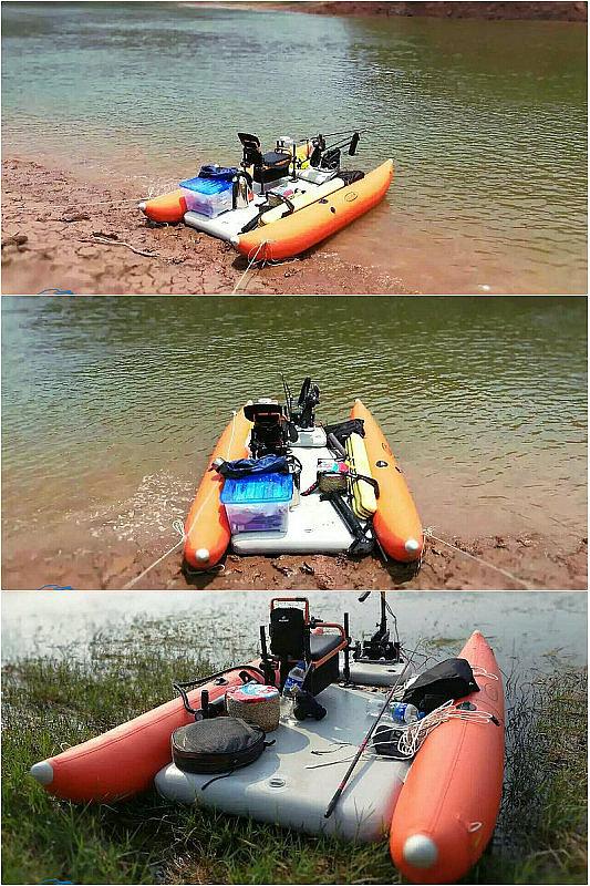 rf450双体钓鱼船橡皮艇动力双体船多人钓鱼用