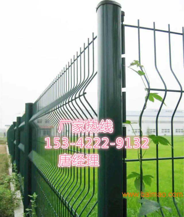 花坛折弯护栏网、武昌桃形立柱铁丝网围栏、不锈钢丝网