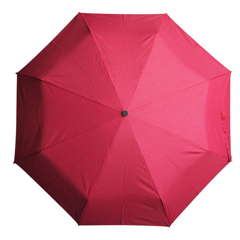 玫红色英文字母遇水变色伞 三折手开英文字母变色伞